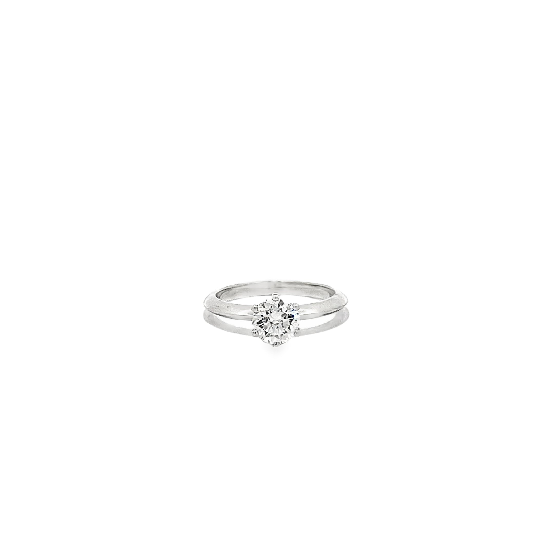 1.00ct Lab Grown Diamond Round Brilliant Cut Ring Set In Platinum