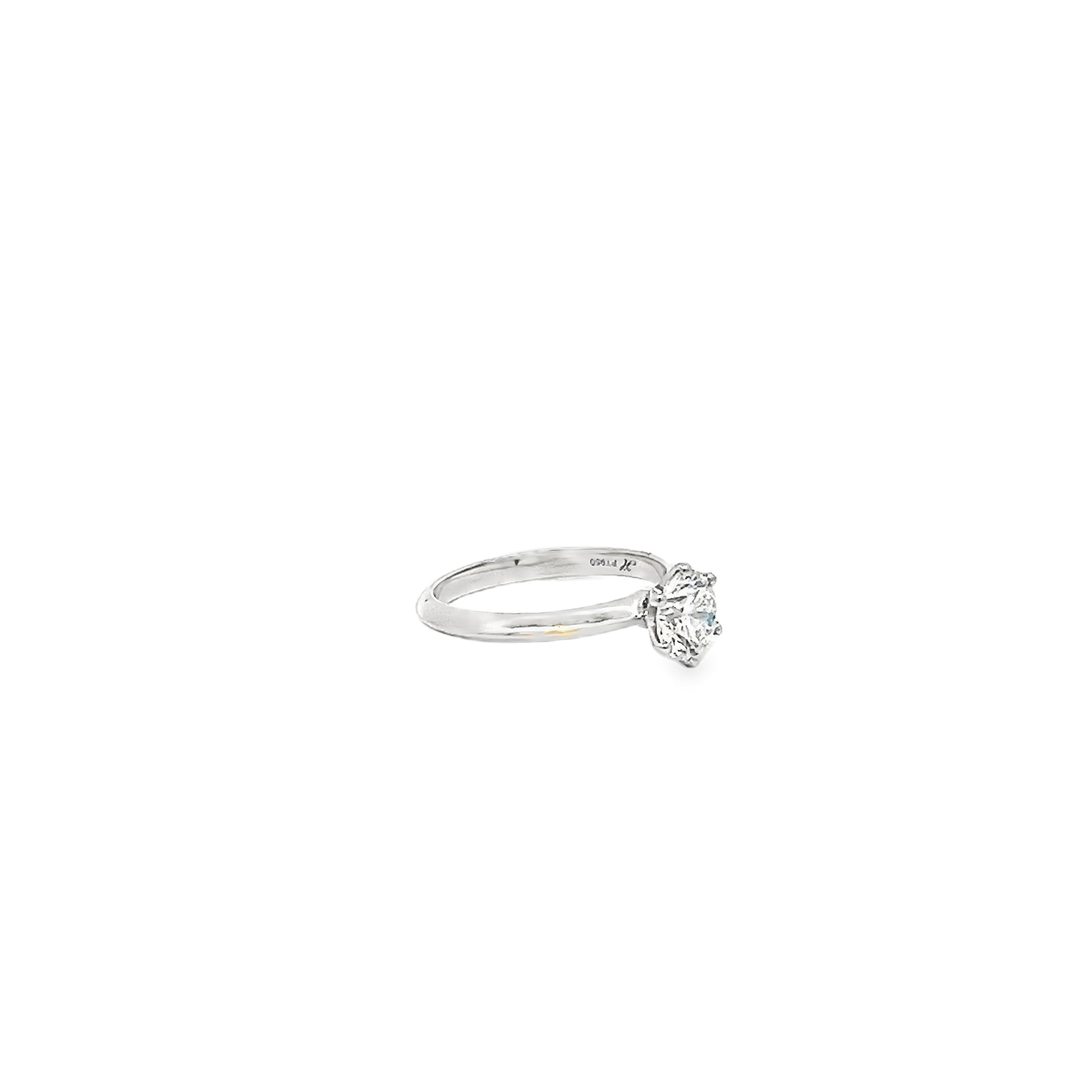 1.00ct Lab Grown Diamond Round Brilliant Cut Ring Set In Platinum