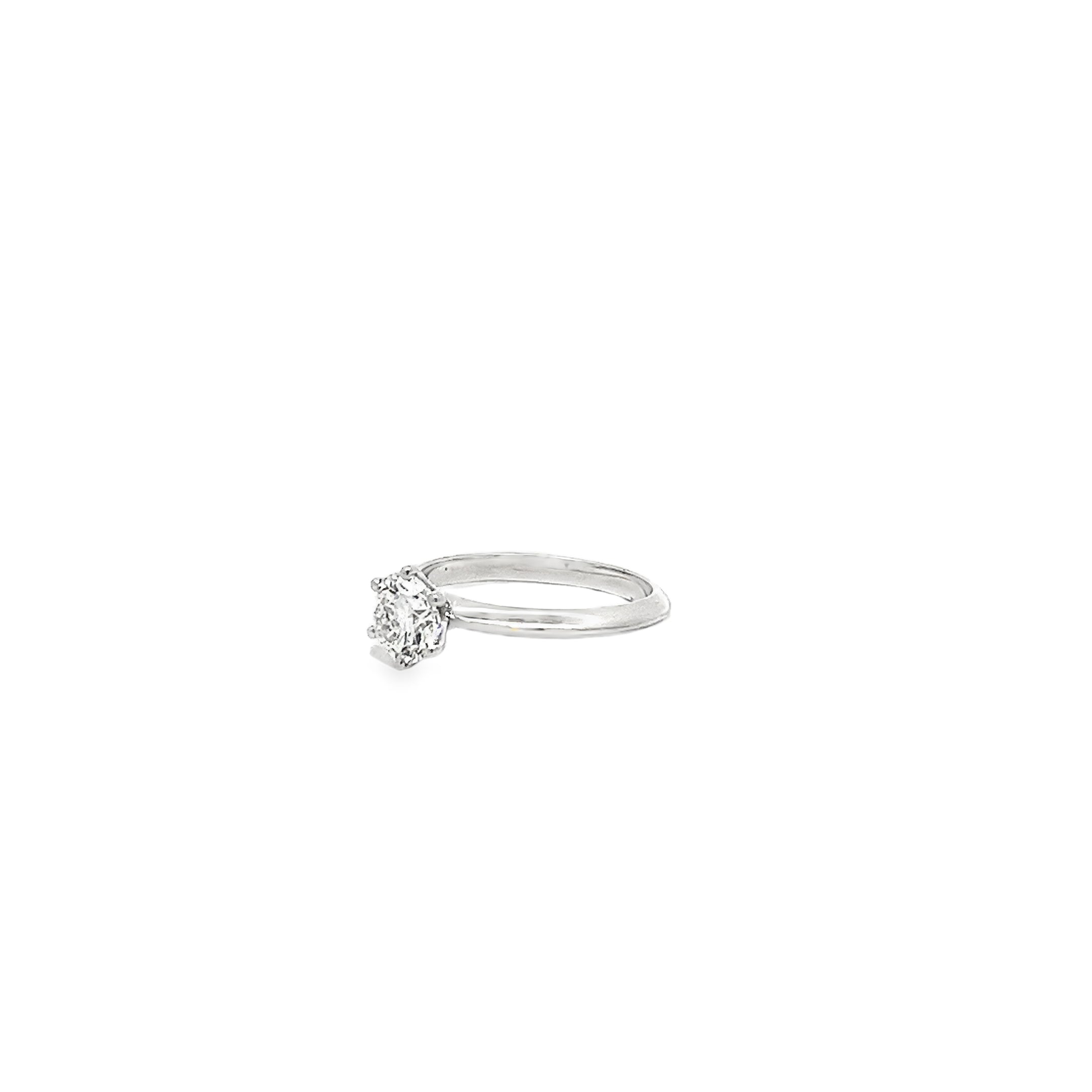 1.00ct Lab Grown Diamond Round Brilliant Cut Ring Set In Platinum