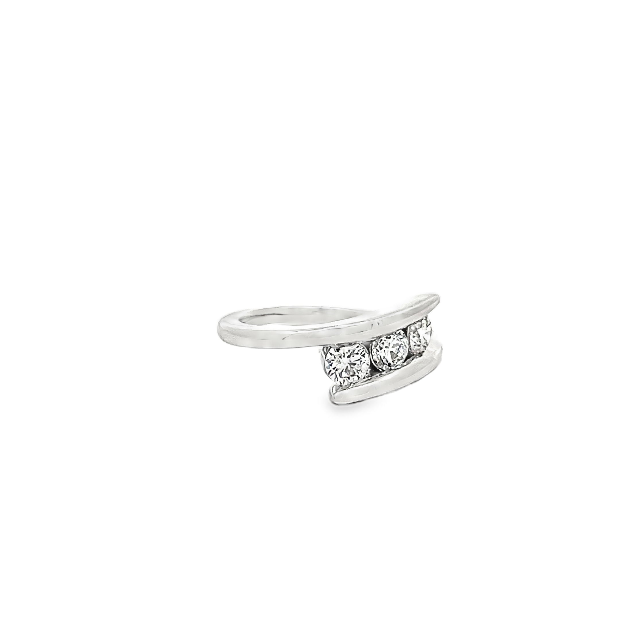 0.94ct Lab Grown Diamond Multi Stone Ring Set In Platinum