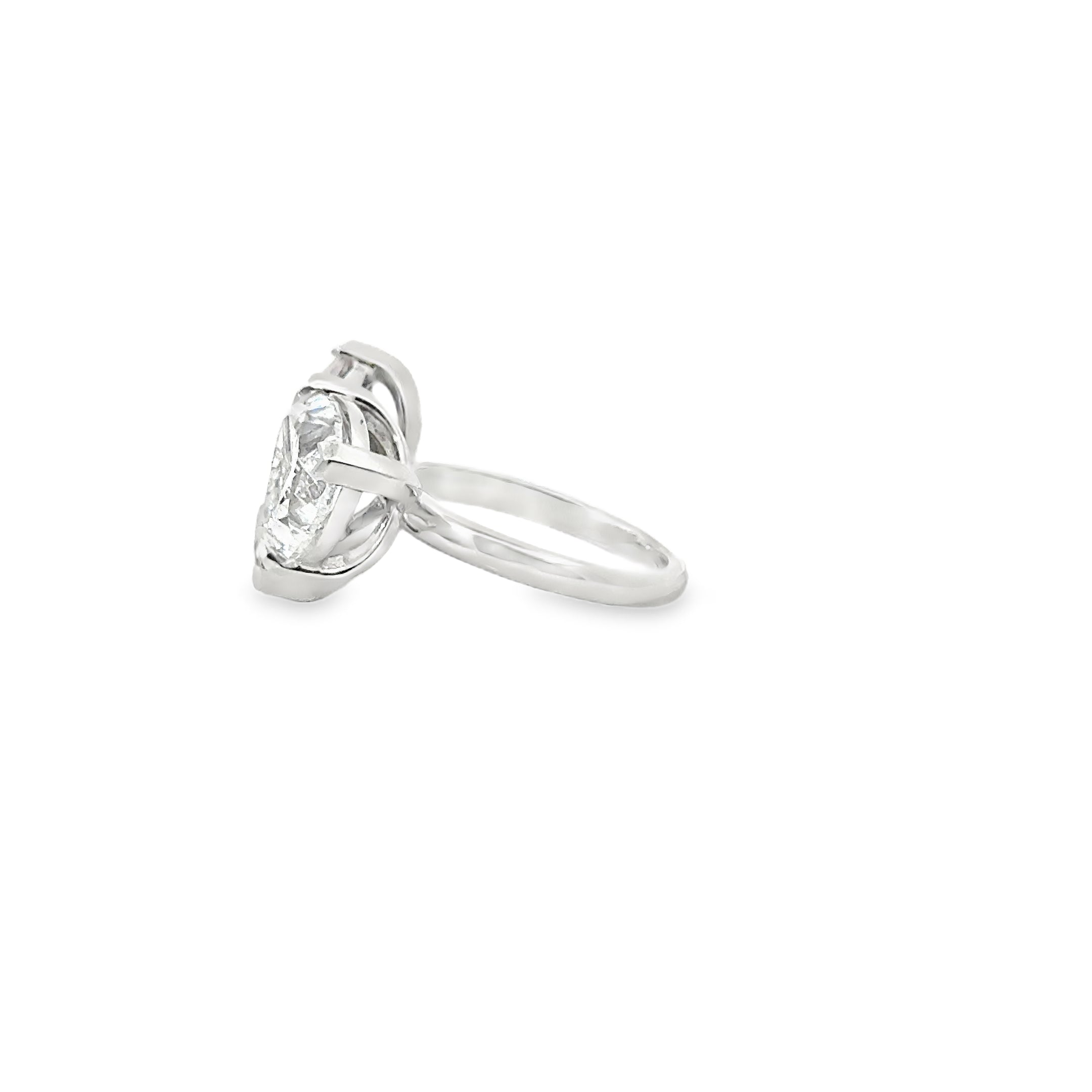 9.01ct Tombstone And Triangular Cut Lab Grown Diamond Toi Et Moi Ring Set In Platinum