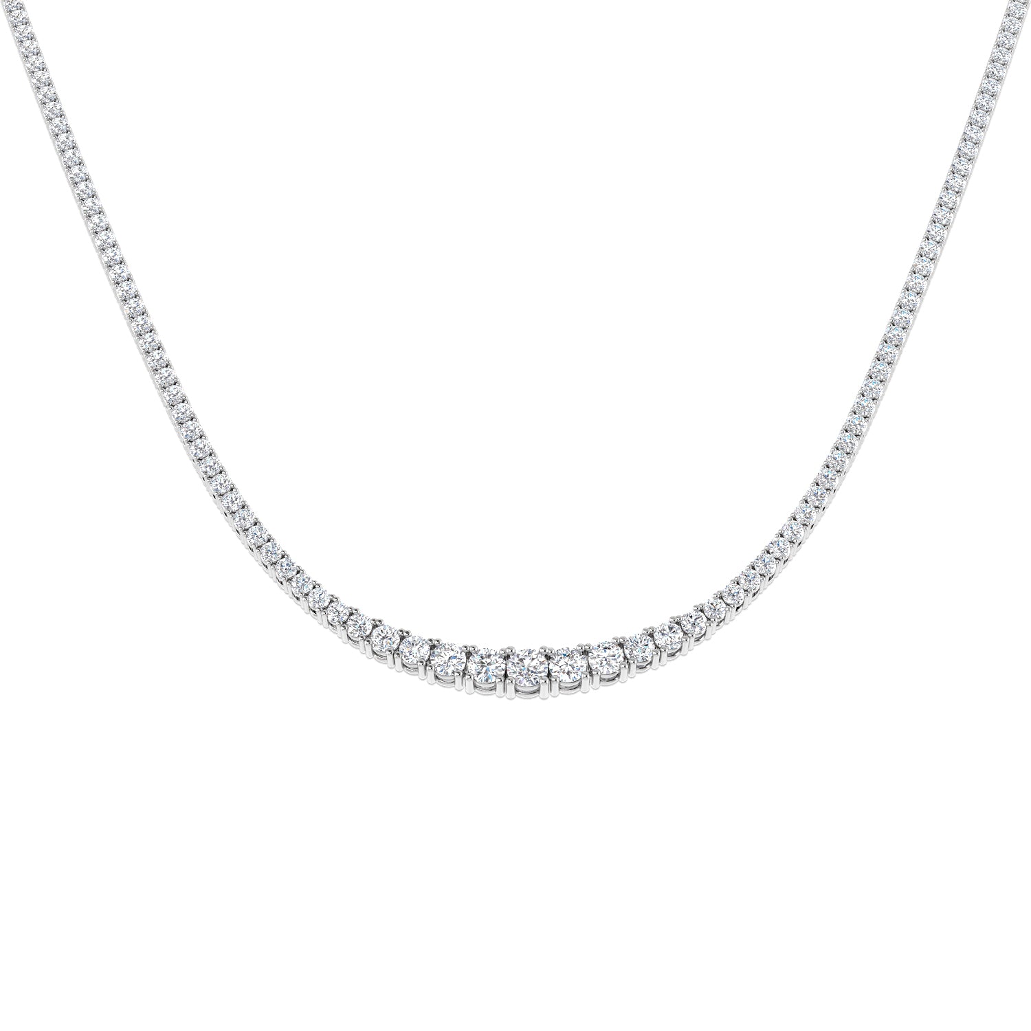 9ct White Gold 7.27ct Laboratory Grown CVD Necklace
