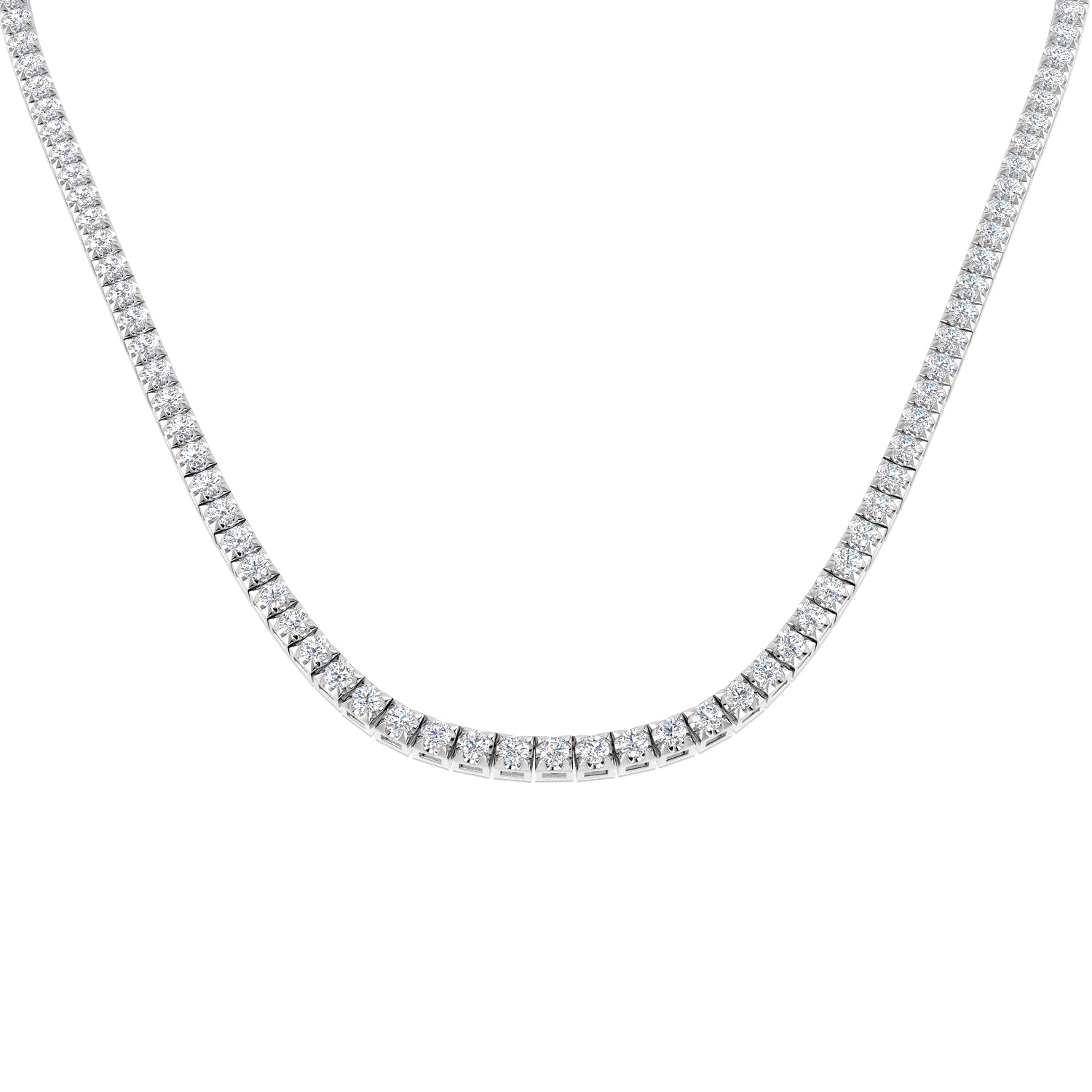 18ct White Gold 9.79ct G SI2 Diamond Necklace