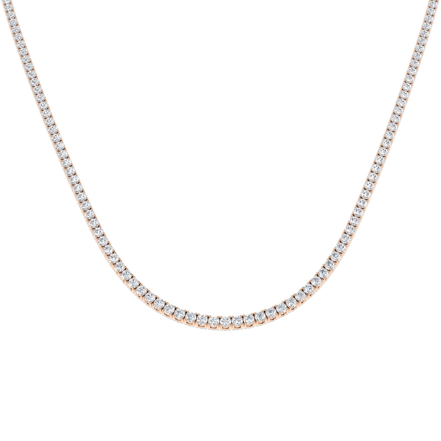 18ct Rose Gold 12.20ct G SI1 Diamond Necklace