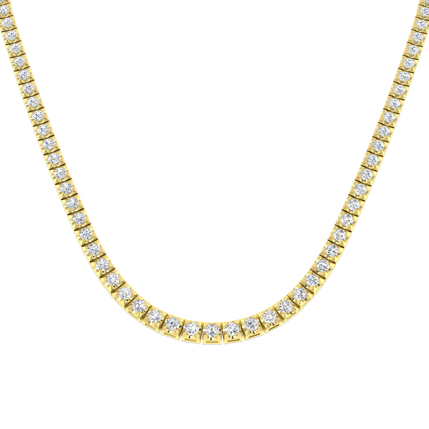 18ct Yellow Gold 11.97ct G SI2 Diamond Necklace