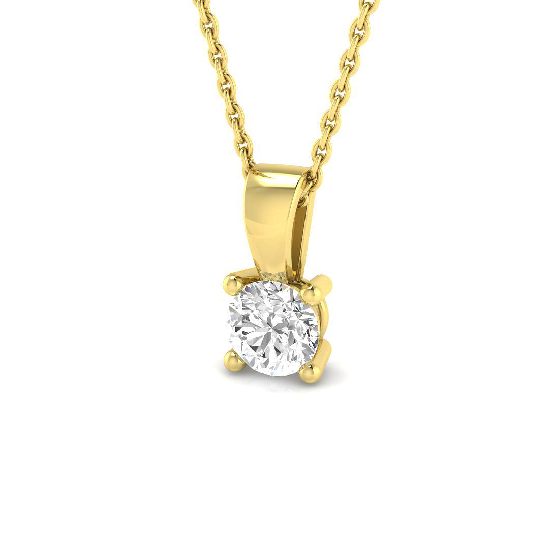 9ct Yellow Gold 0.51ct Laboratory Grown CVD Pendant