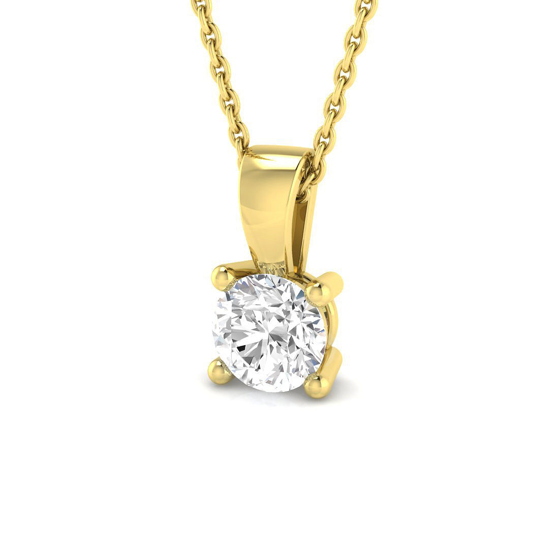 9ct Yellow Gold 0.75ct Laboratory Grown CVD Pendant