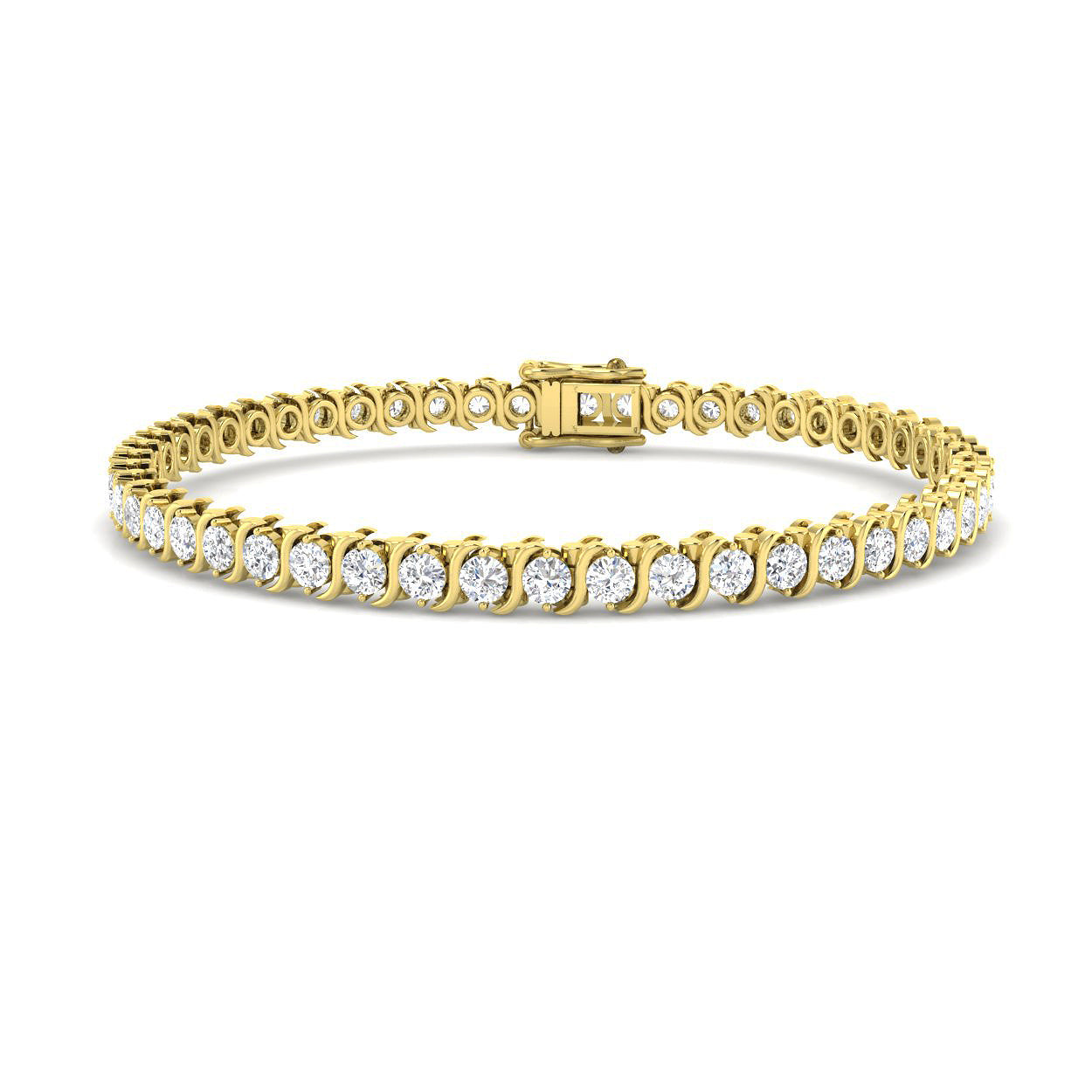 9ct Yellow Gold 3.01ct G SI2 Diamond Bracelet