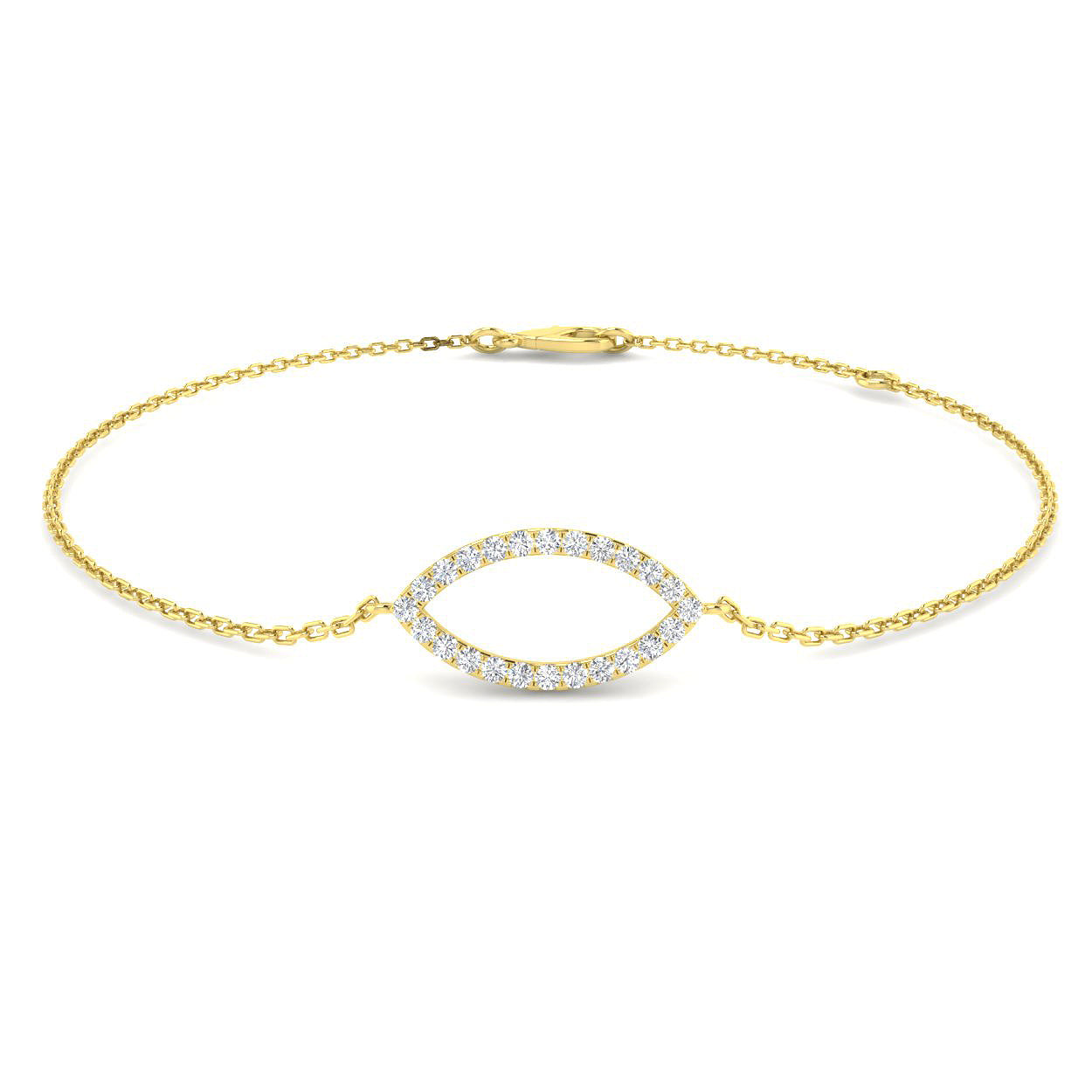 9ct Yellow Gold 0.15ct G SI2 Diamond Bracelet