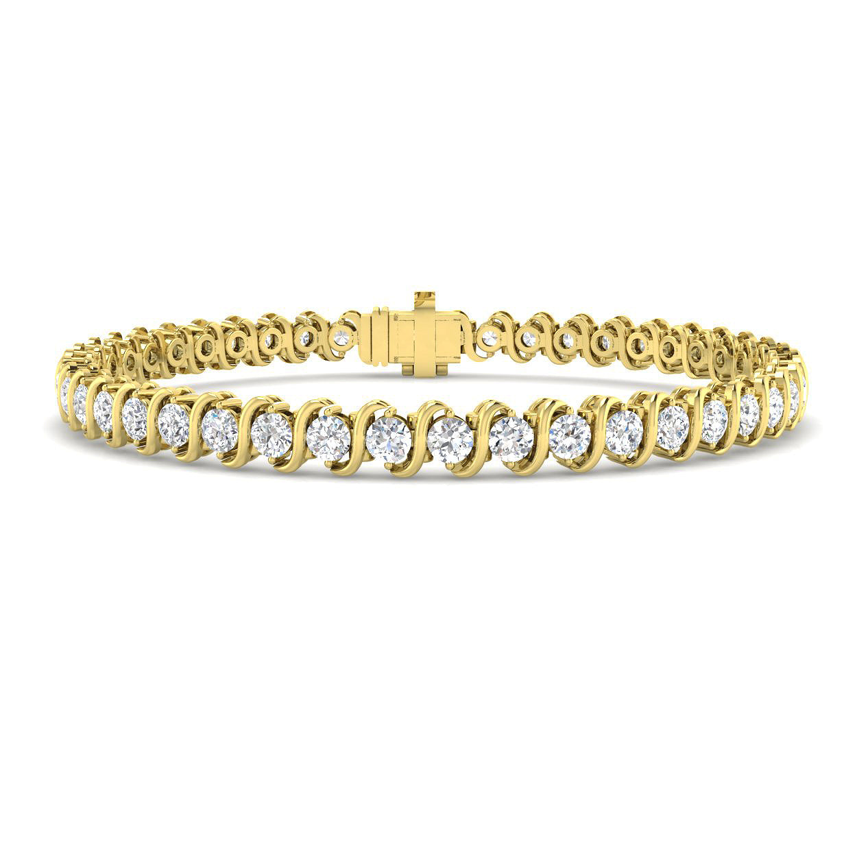 9ct Yellow Gold 5.03ct Laboratory Grown CVD Bracelet