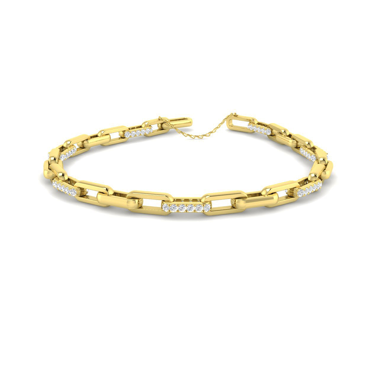 9ct Yellow Gold 0.93ct G SI2 Diamond Bracelet