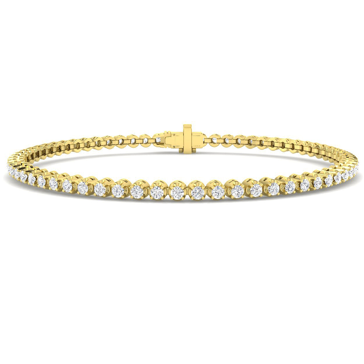 9ct Yellow Gold 1.92ct Laboratory Grown CVD Bracelet