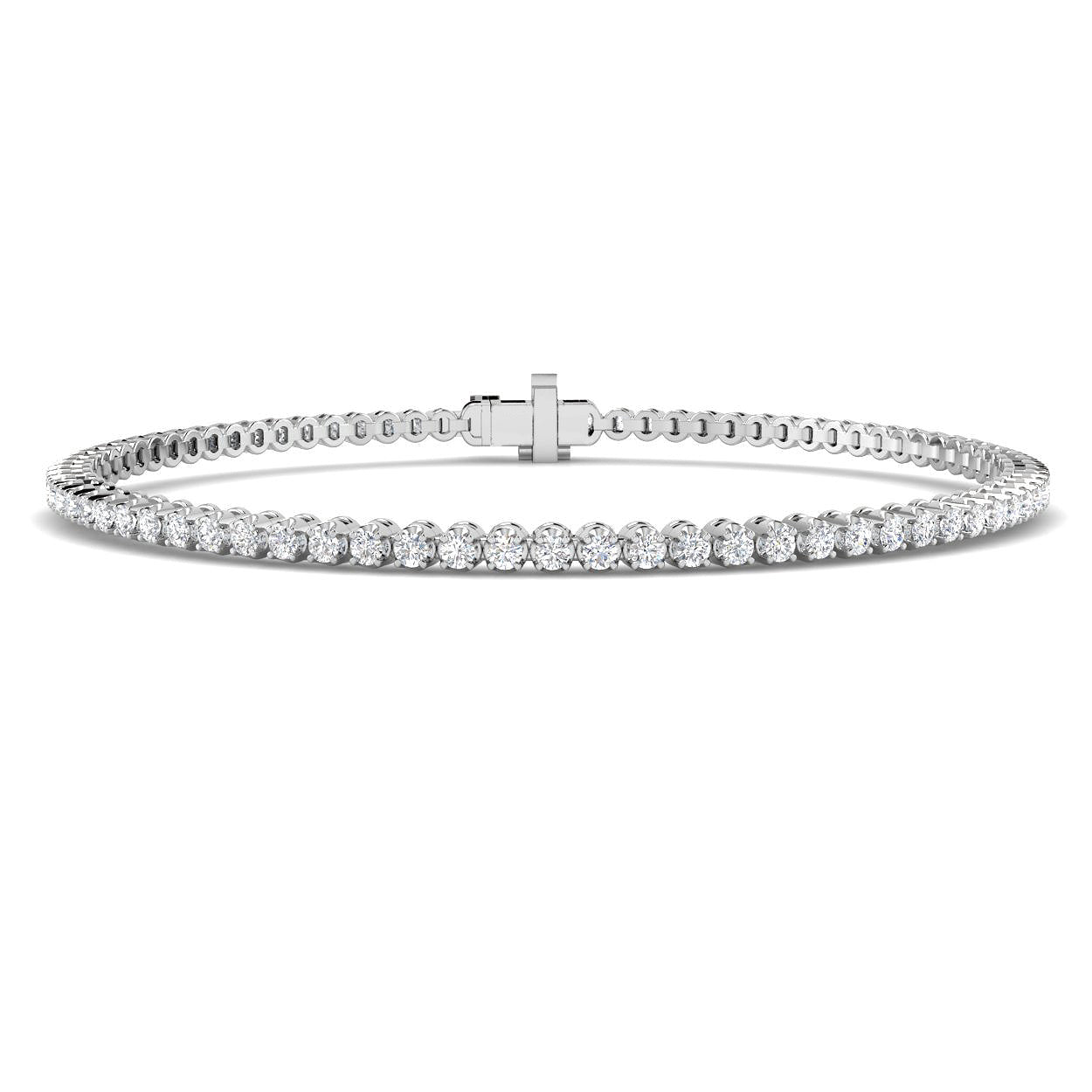 9ct White Gold 0.98ct Laboratory Grown CVD Bracelet