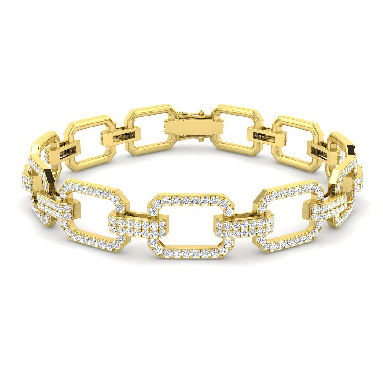 18ct Yellow Gold 4.17ct G SI2 Diamond Bracelet