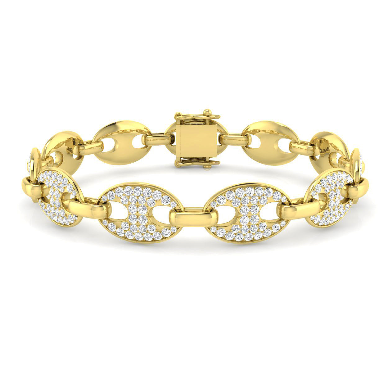 18ct Yellow Gold 3.15ct G SI2 Diamond Bracelet