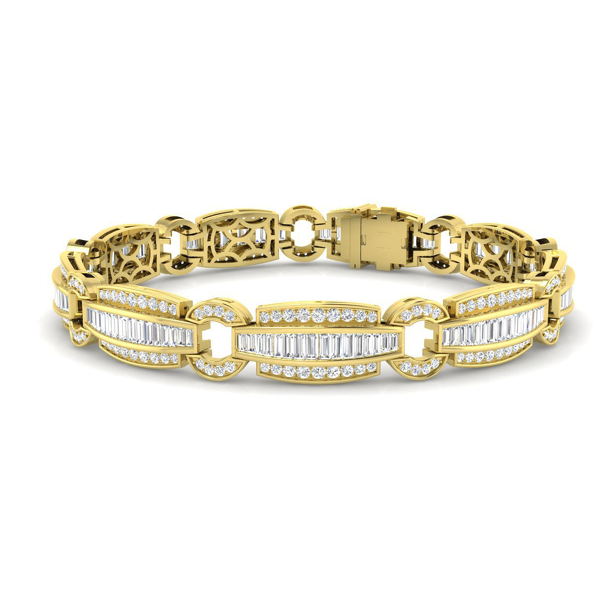 9ct Yellow Gold 4.34ct G SI1 Laboratory Grown CVD Bracelet