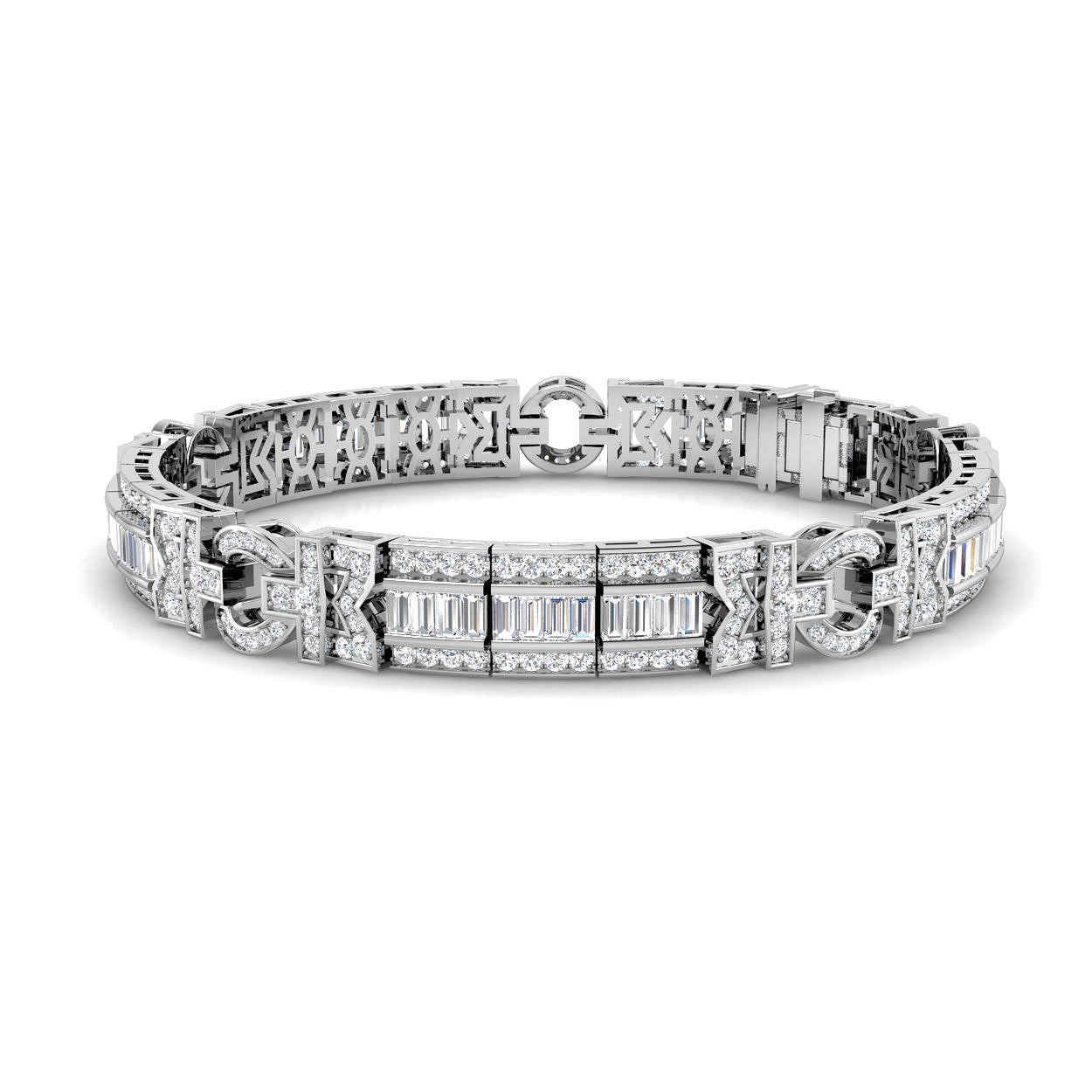 9ct White Gold 4.54ct G SI1 Laboratory Grown CVD Bracelet