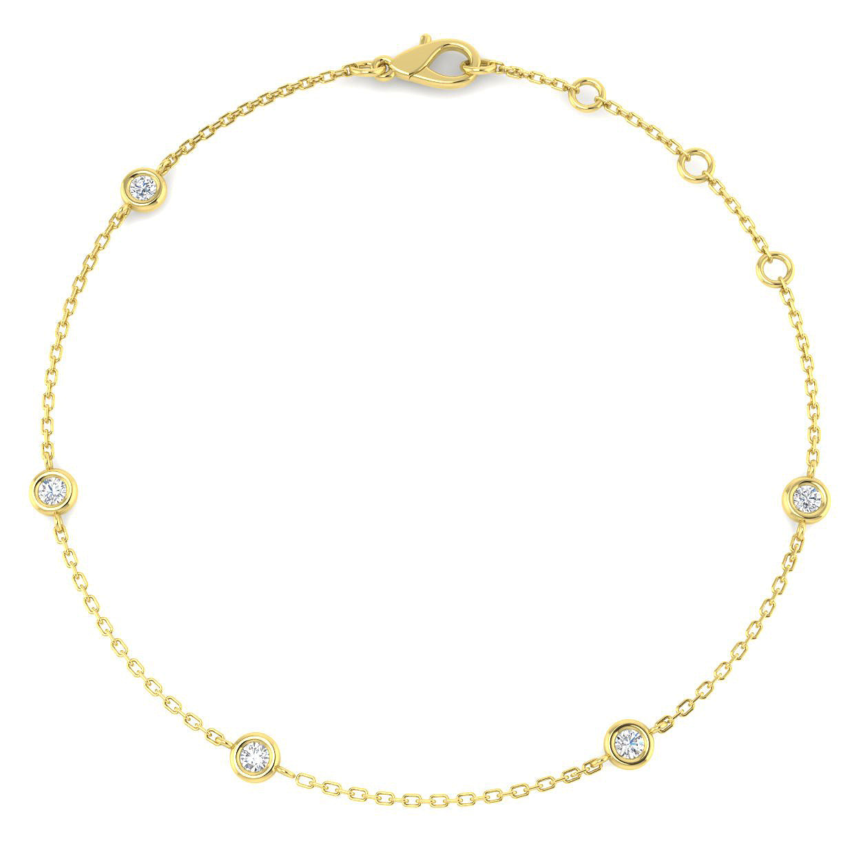 9ct Yellow Gold 0.25ct G SI2 Diamond Bracelet