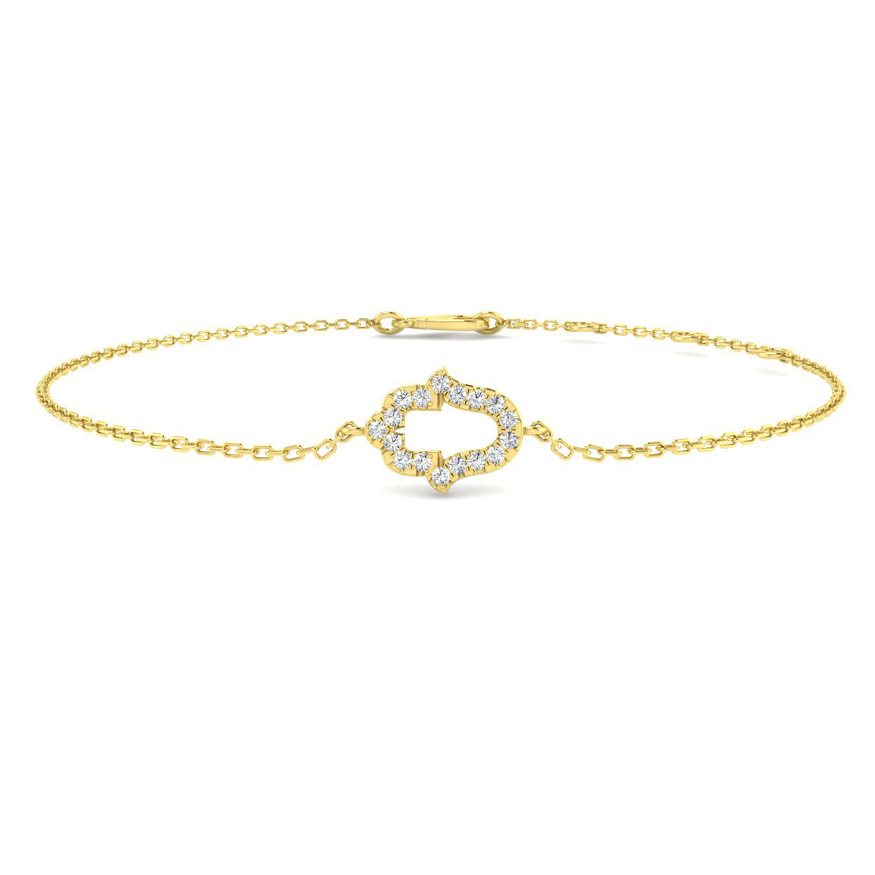 9ct Yellow Gold 0.07ct G SI2 Diamond Bracelet