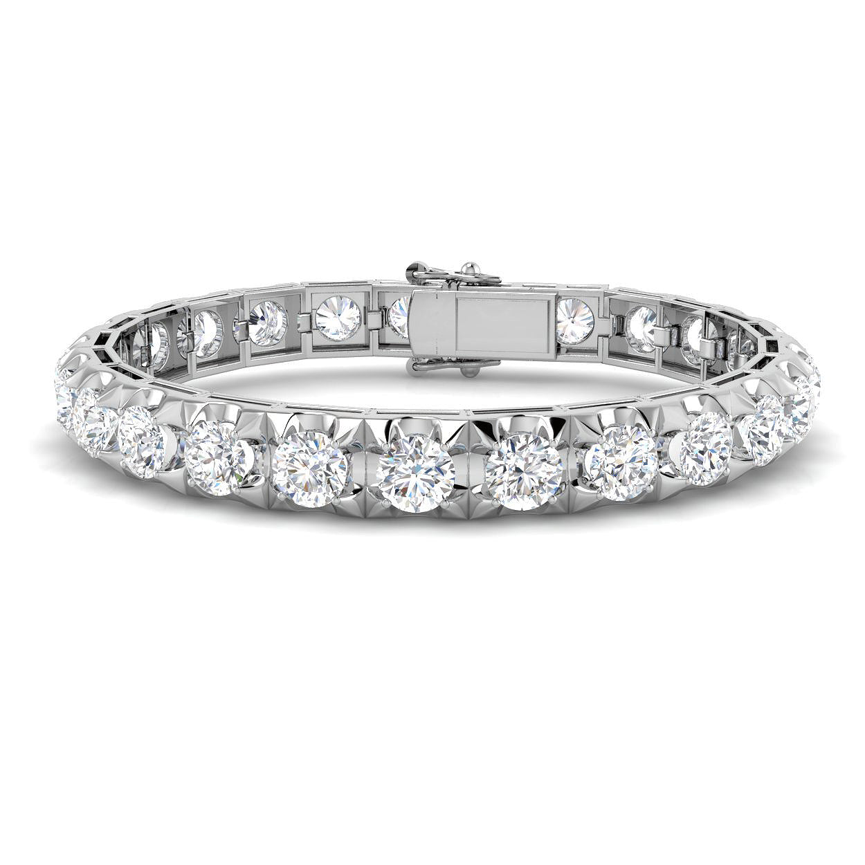 18ct White Gold 18.40ct G SI2 Diamond Bracelet