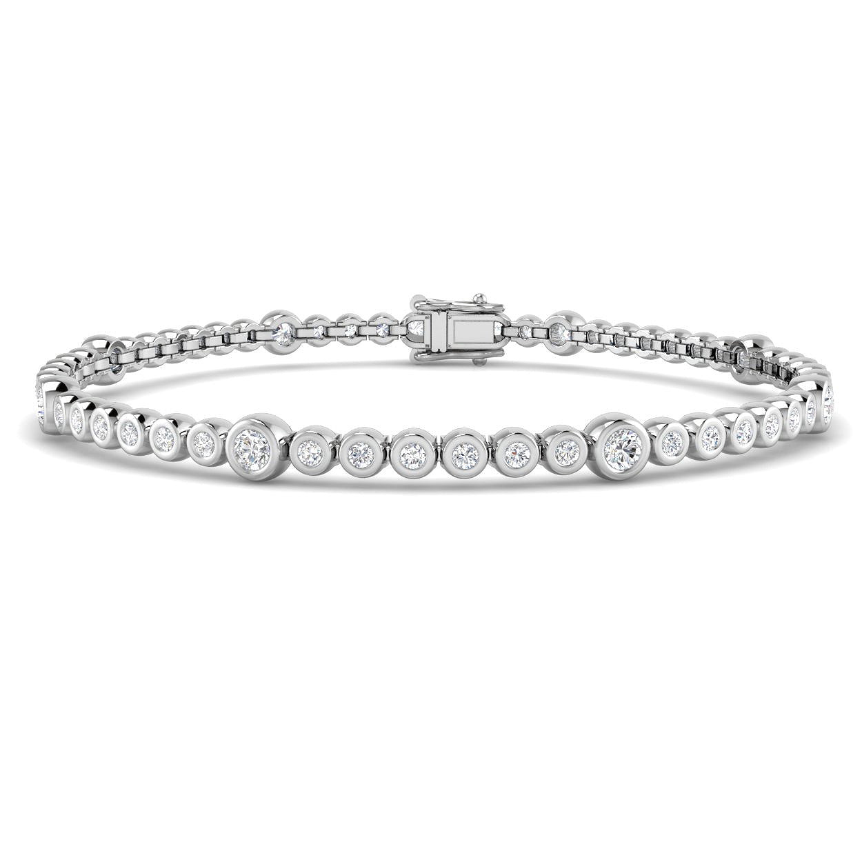 9ct White Gold 2.03ct Laboratory Grown CVD Bracelet
