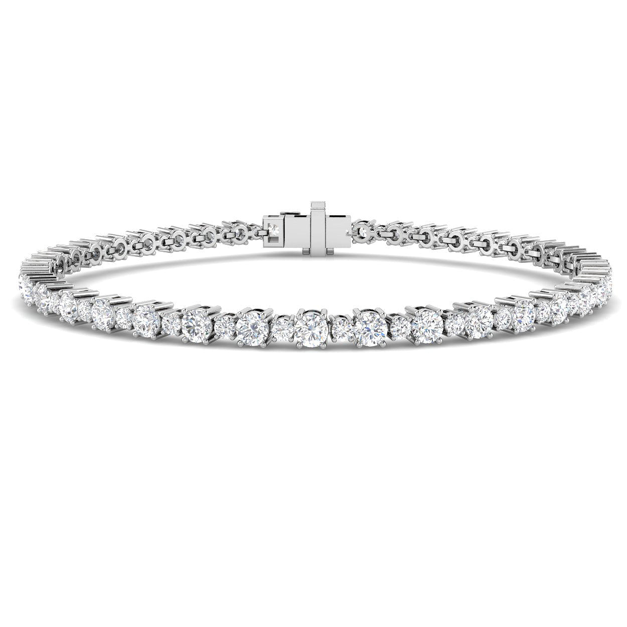 9ct White Gold 3.29ct Laboratory Grown CVD Bracelet