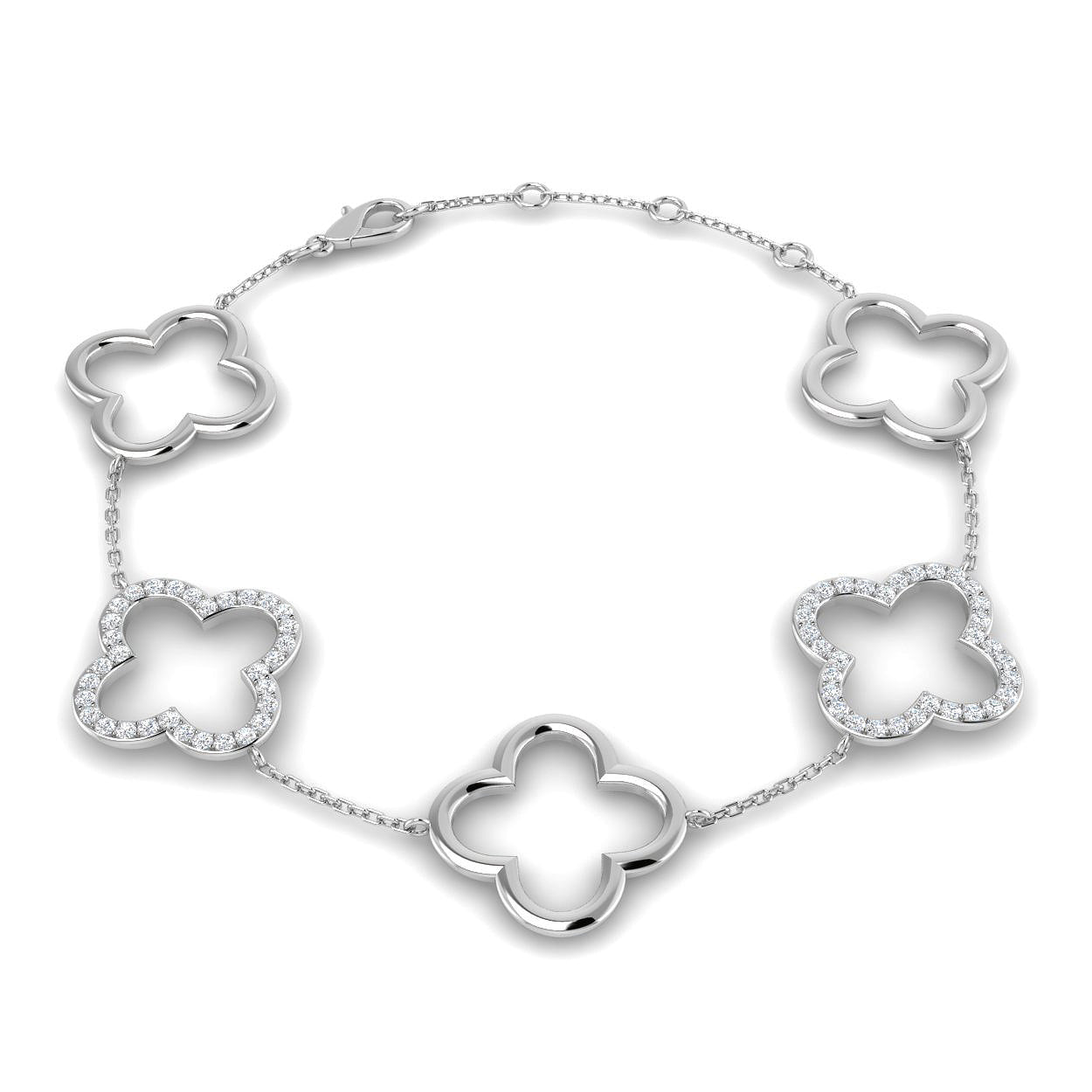 9ct White Gold 0.46ct G SI2 Diamond Bracelet