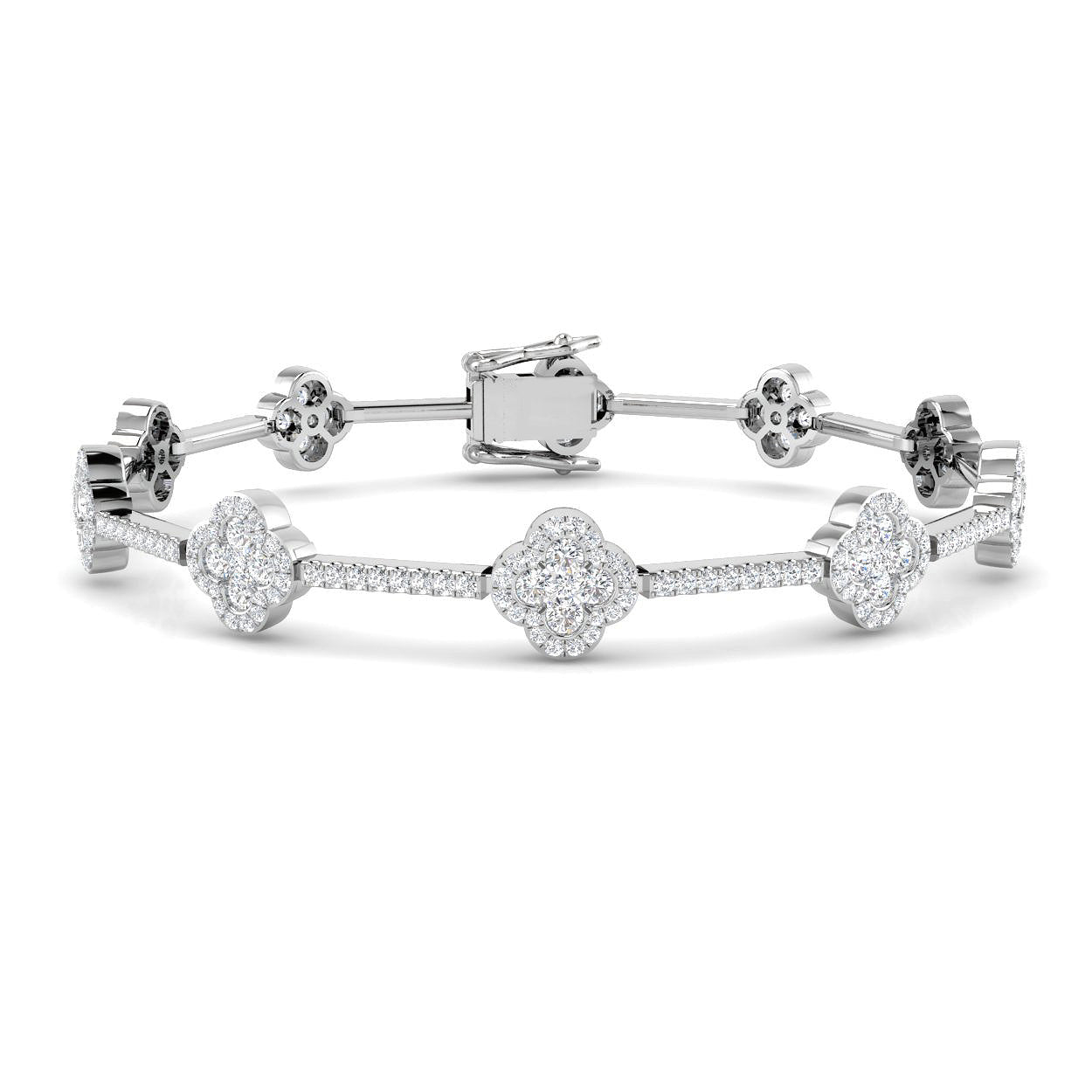 18ct White Gold 2.72ct G SI2 Diamond Bracelet