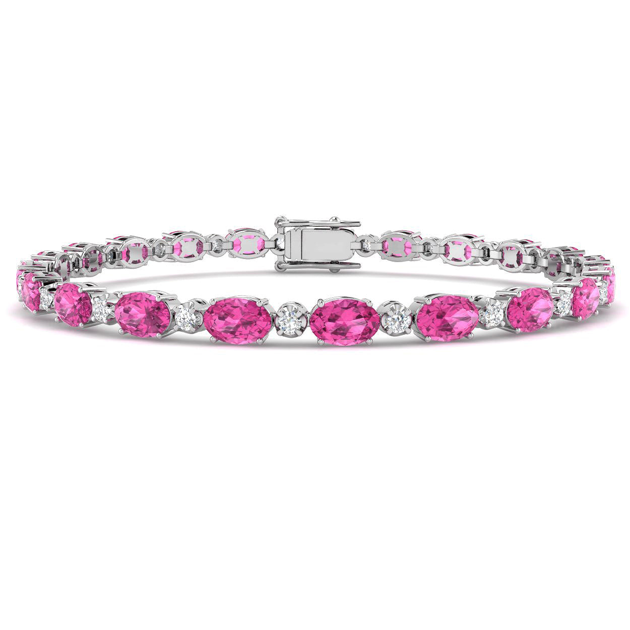 18ct White Gold 10.88ct G SI2 Diamond Bracelet