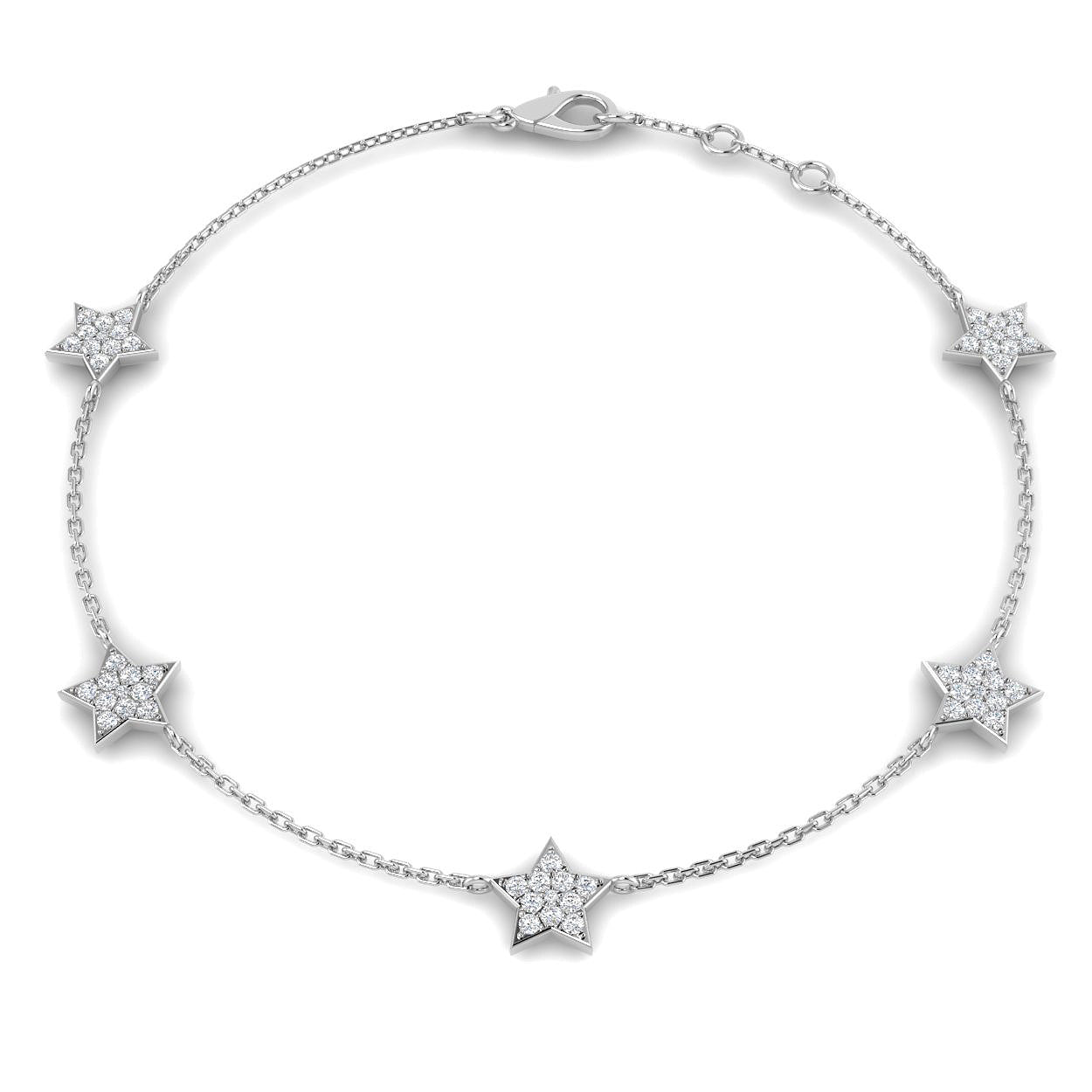 18ct White Gold 0.31ct G SI2 Diamond Bracelet