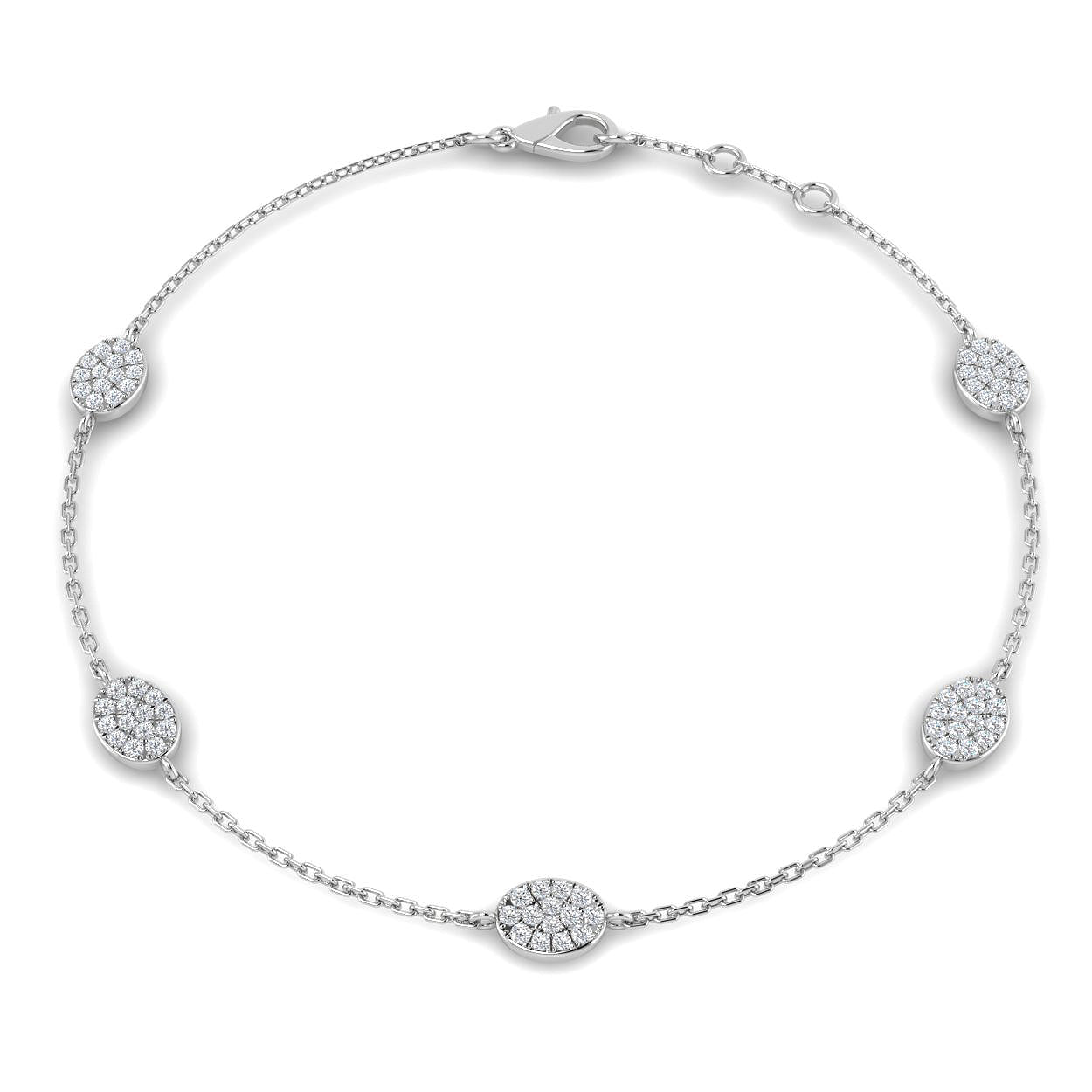18ct White Gold 0.32ct G SI2 Diamond Bracelet
