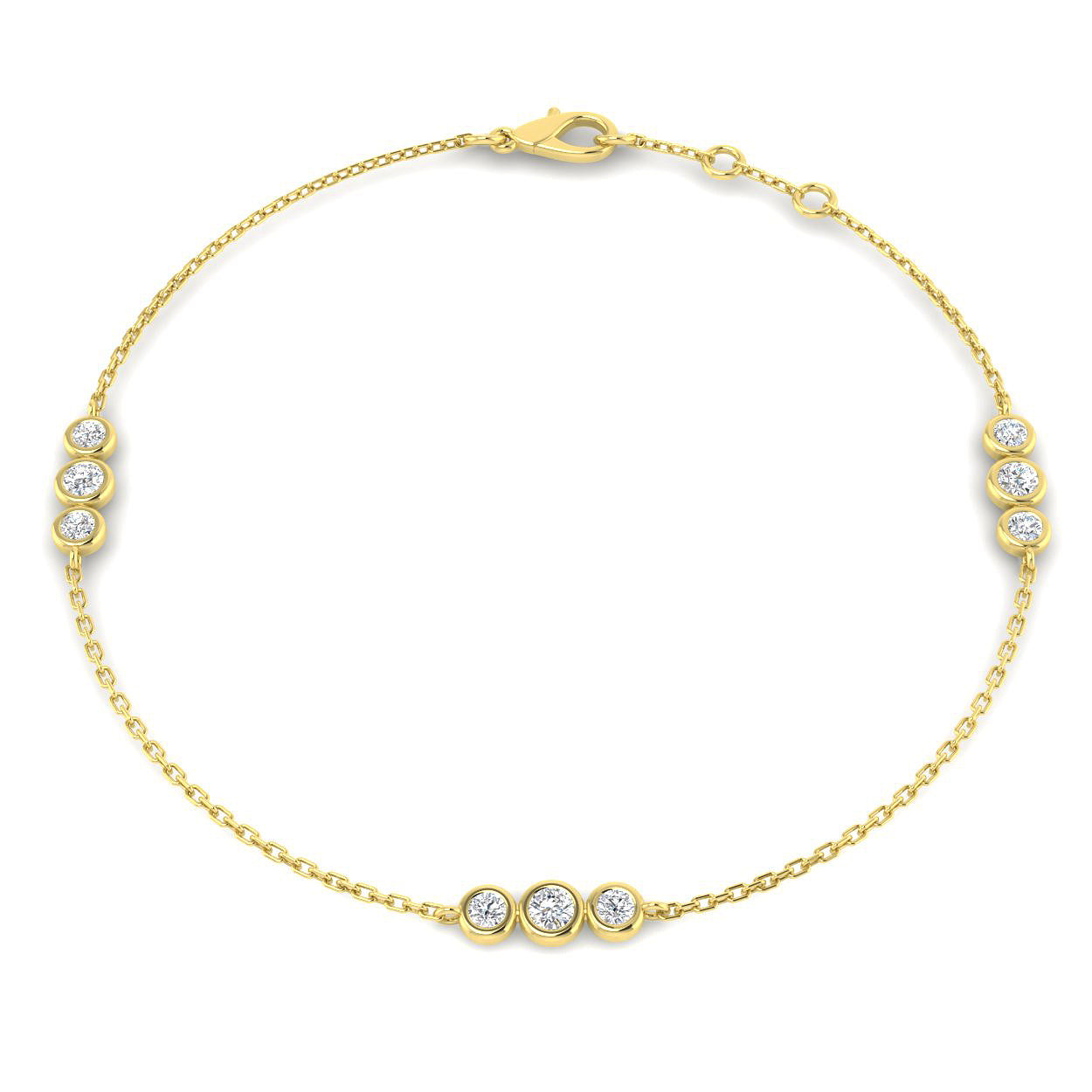 9ct Yellow Gold 0.33ct G SI2 Diamond Bracelet