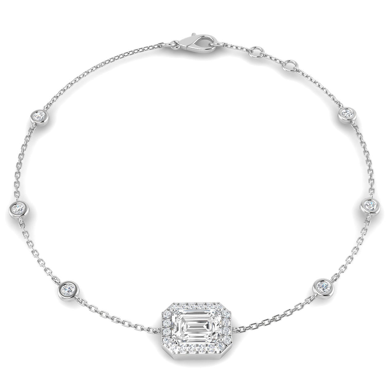 18ct White Gold 1.34ct G SI2 Diamond Bracelet