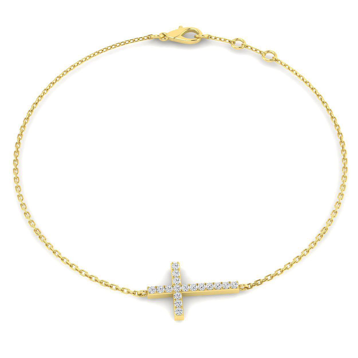 9ct Yellow Gold 0.10ct G SI2 Diamond Bracelet