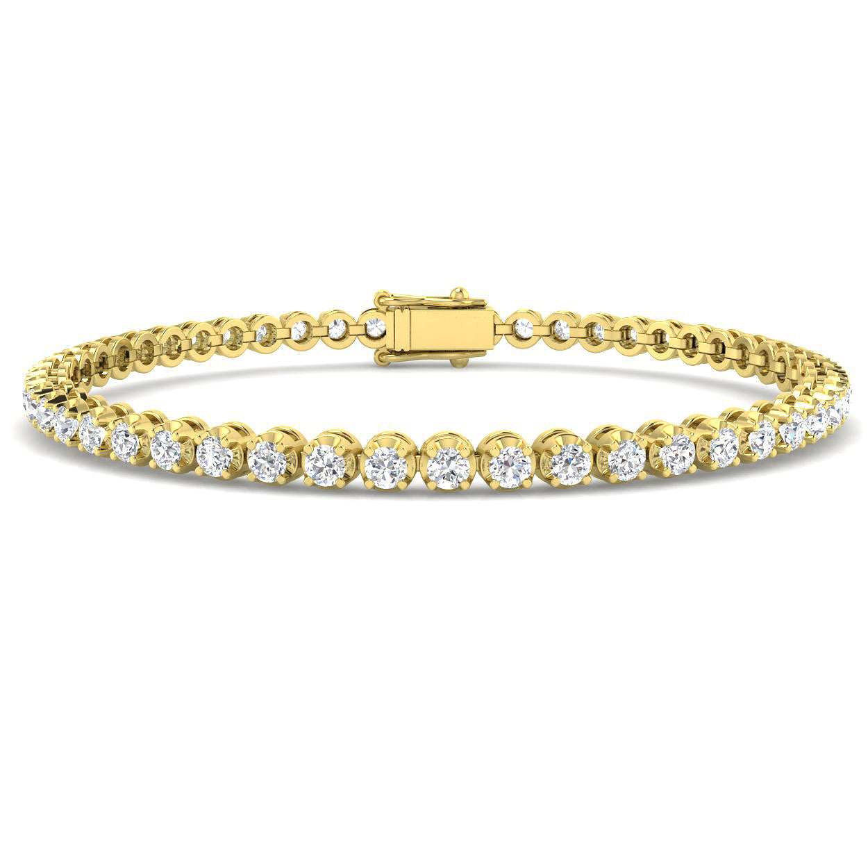9ct Yellow Gold 3.05ct G SI2 Diamond Bracelet