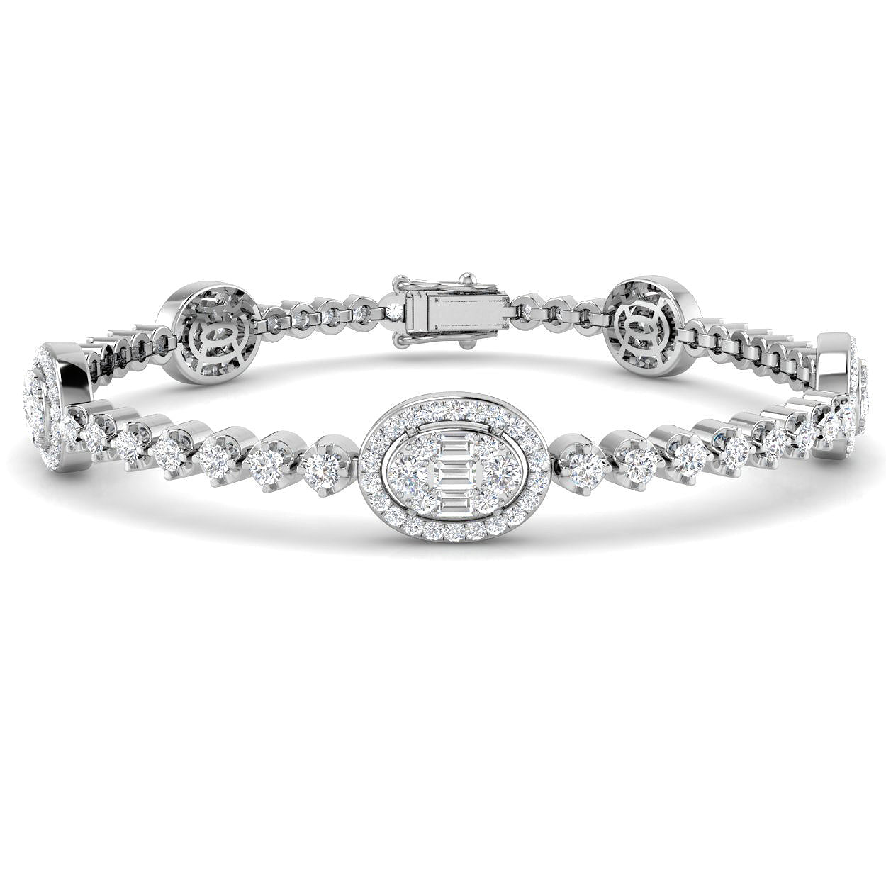 18ct White Gold 3.20ct G SI2 Diamond Bracelet