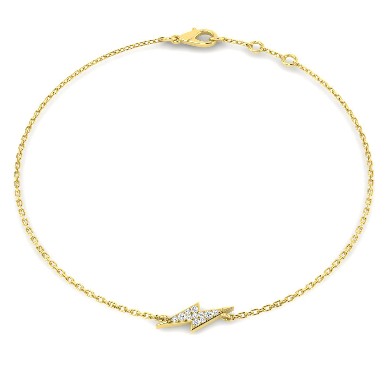 9ct Yellow Gold 0.05ct G SI2 Diamond Bracelet