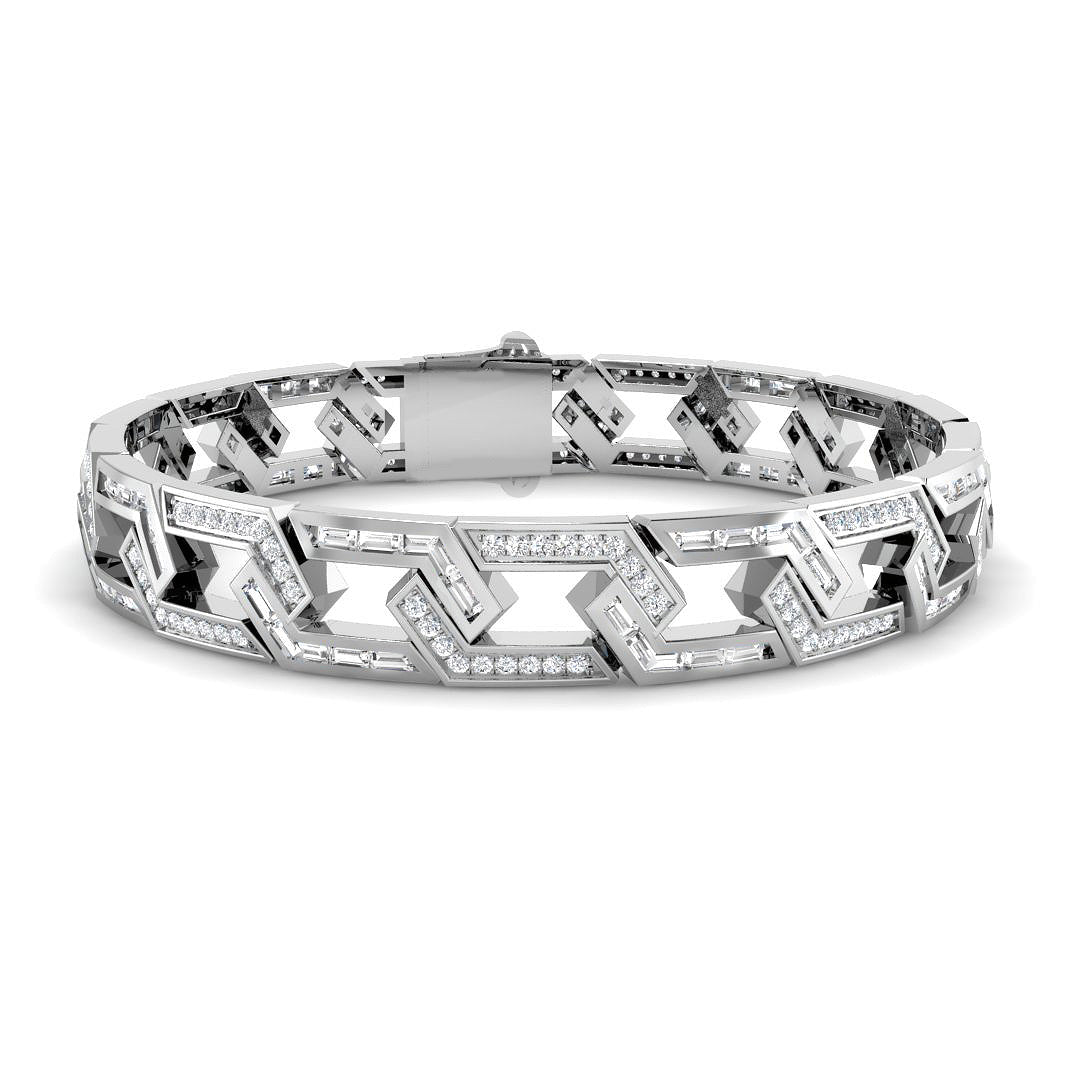 9ct White Gold 3.22ct G SI1 Diamond Bracelet