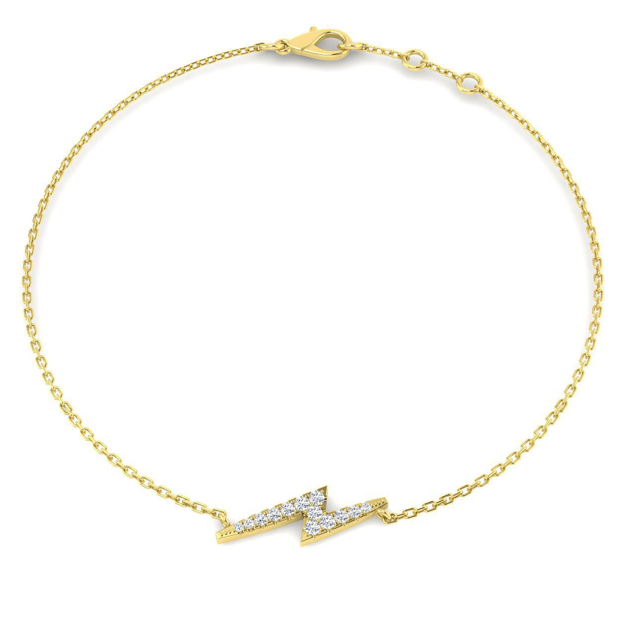 9ct Yellow Gold 0.10ct G SI2 Diamond Bracelet