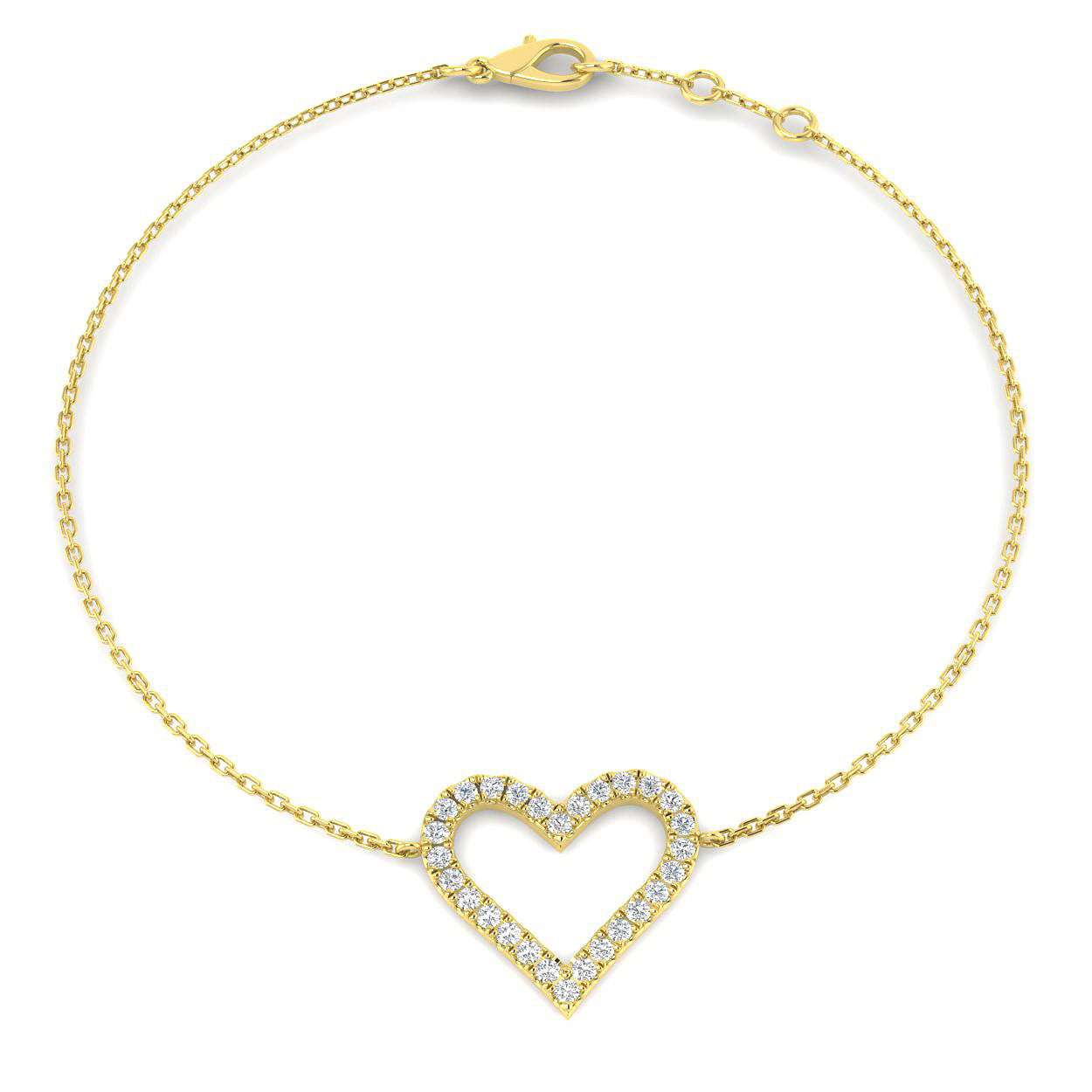 9ct Yellow Gold 0.25ct Laboratory Grown CVD Bracelet
