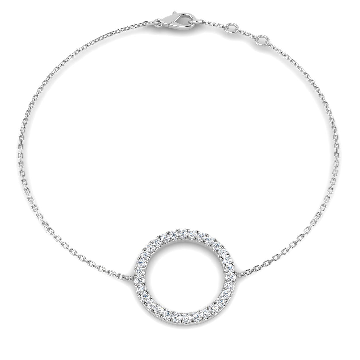 9ct White Gold 0.32ct Laboratory Grown CVD Bracelet