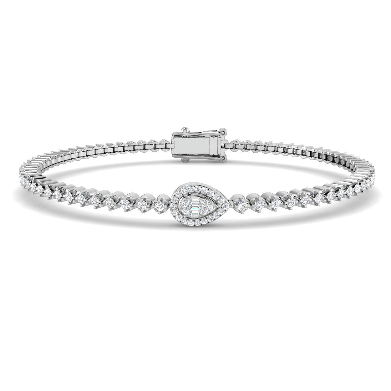 18ct White Gold 1.06ct G SI2 Diamond Bracelet