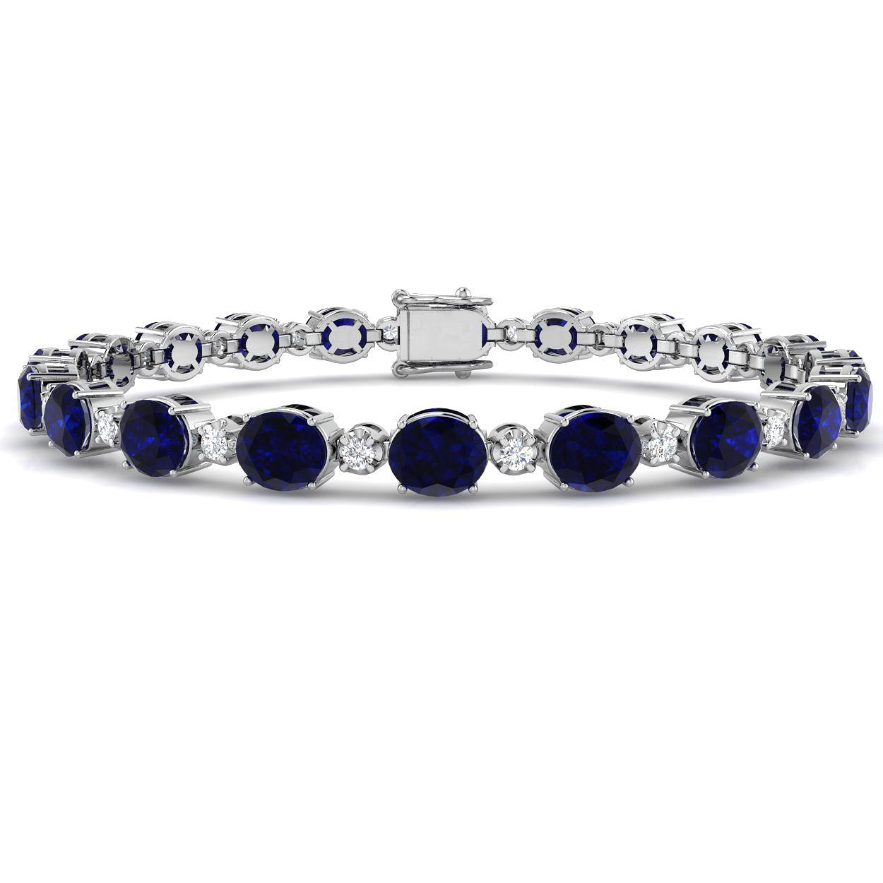 18ct White Gold 14.63ct G SI2 Diamond Bracelet