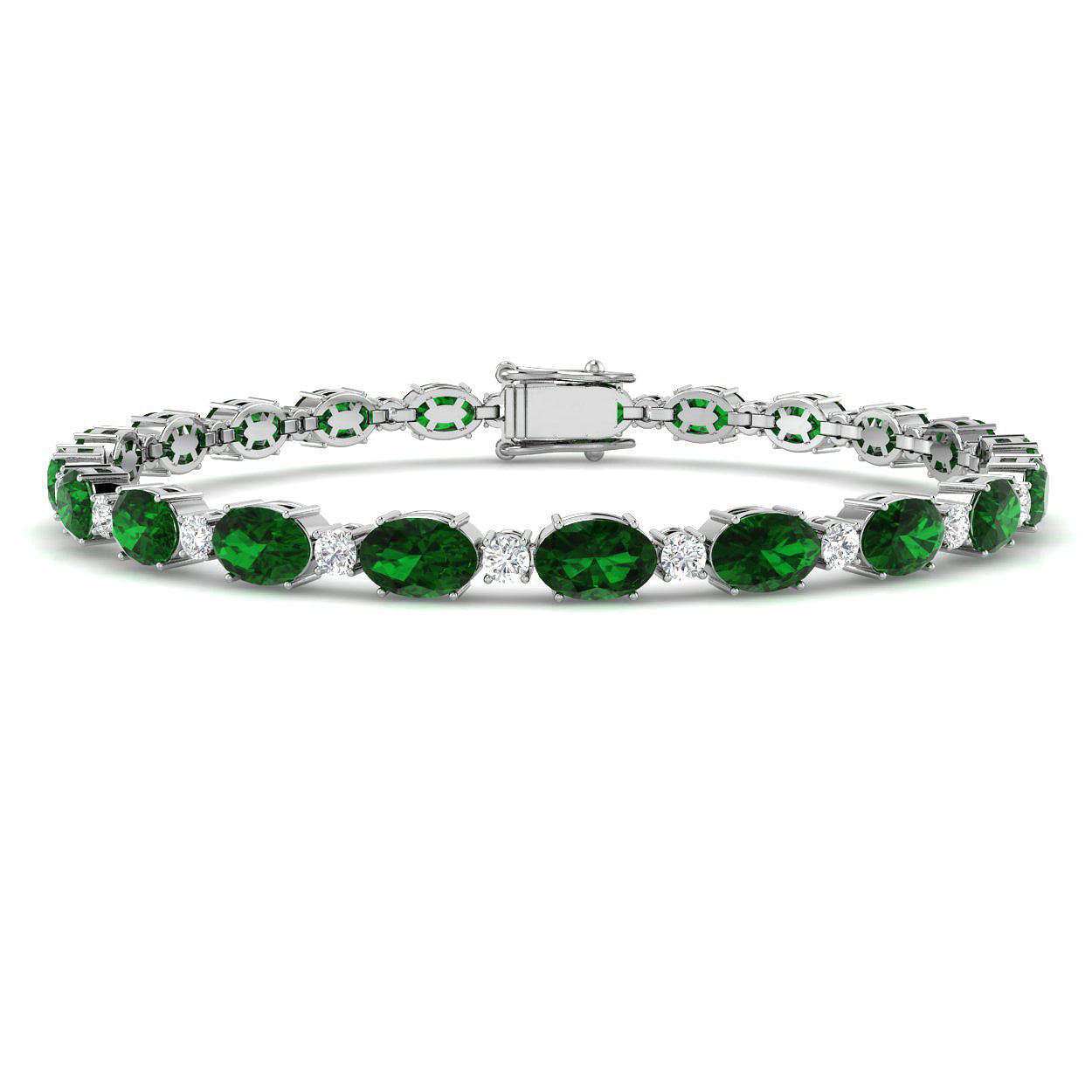 18ct White Gold 10.11ct G SI2 Diamond Bracelet
