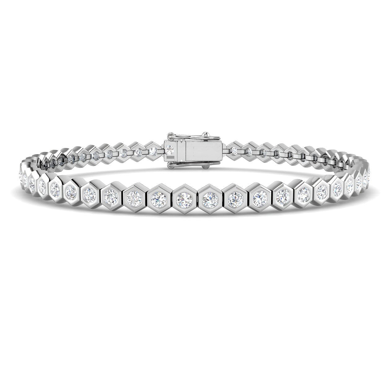 18ct White Gold 2.94ct G SI2 Diamond Bracelet