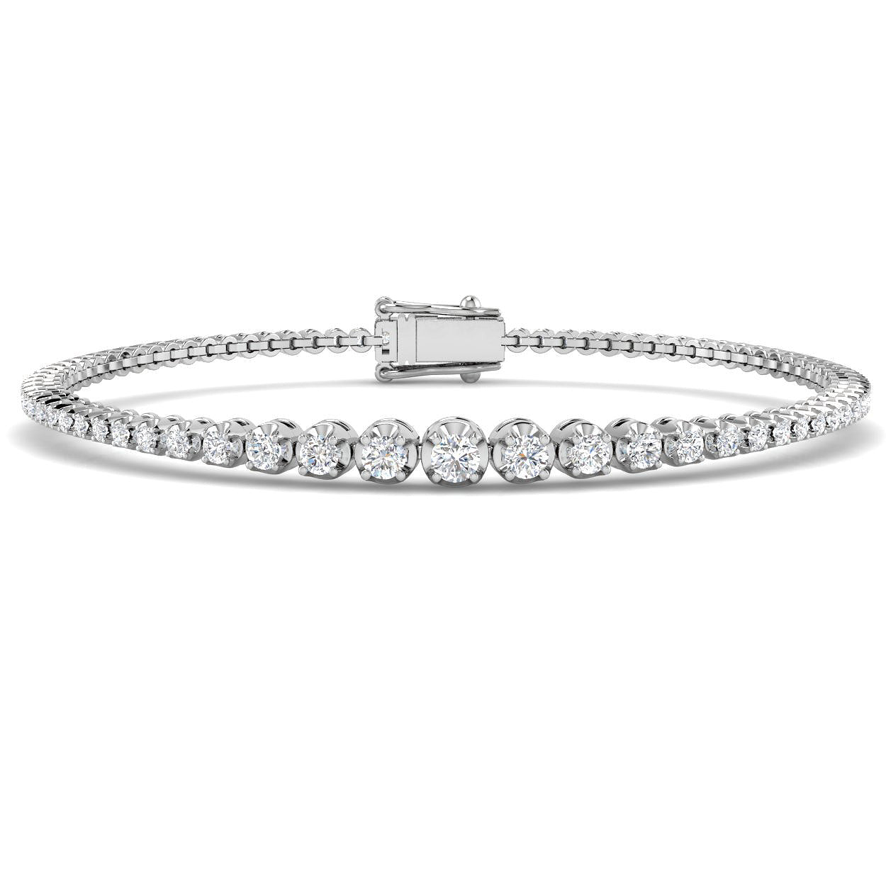 9ct White Gold 1.07ct G I1 Diamond Bracelet