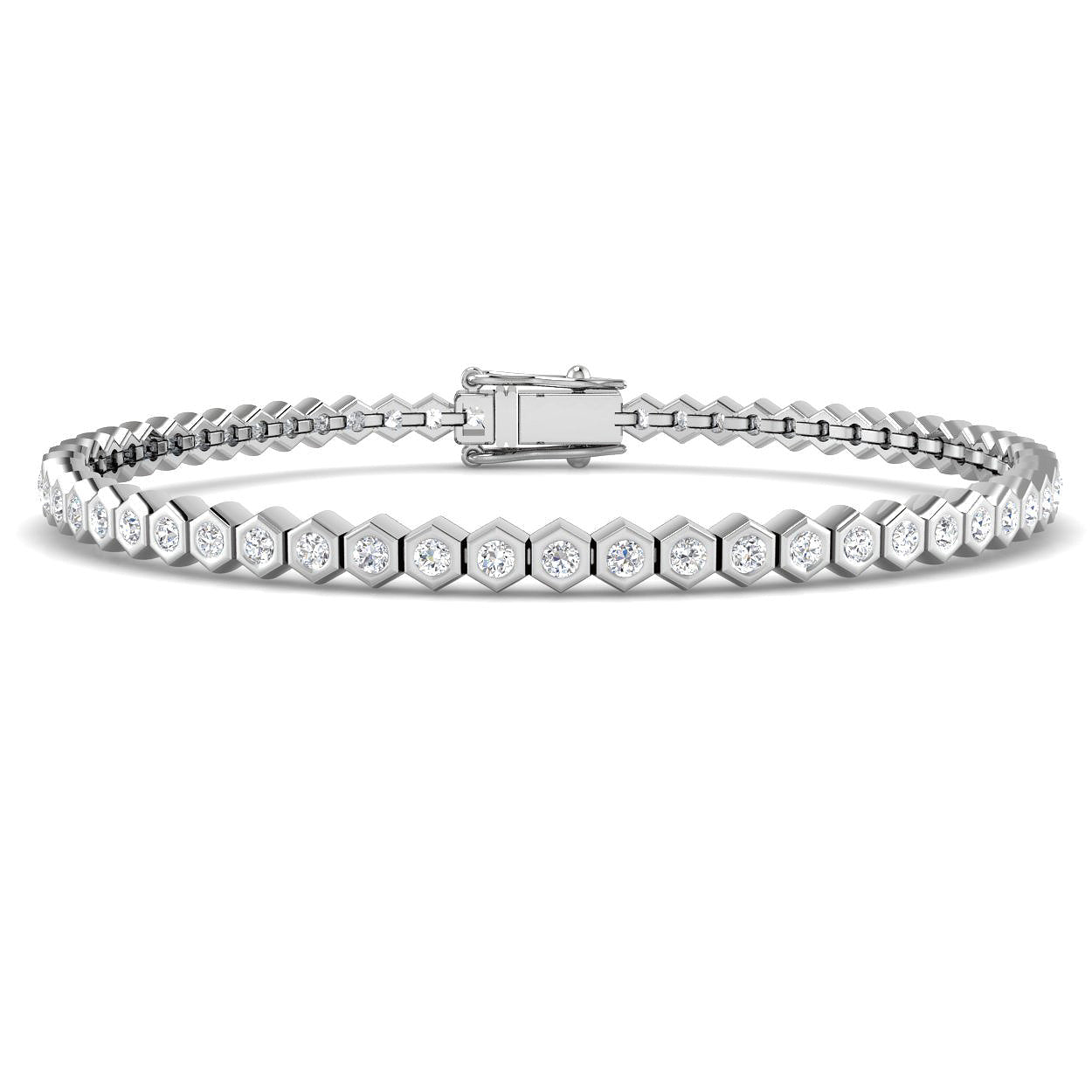 18ct White Gold 1.52ct G SI2 Diamond Bracelet