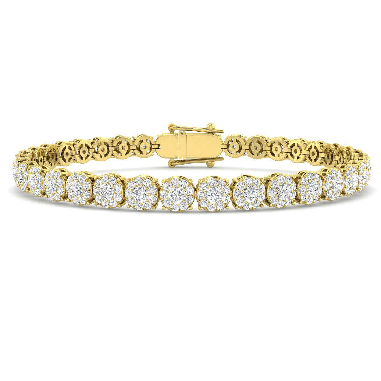 9ct Yellow Gold 3.77ct G SI2 Diamond Bracelet