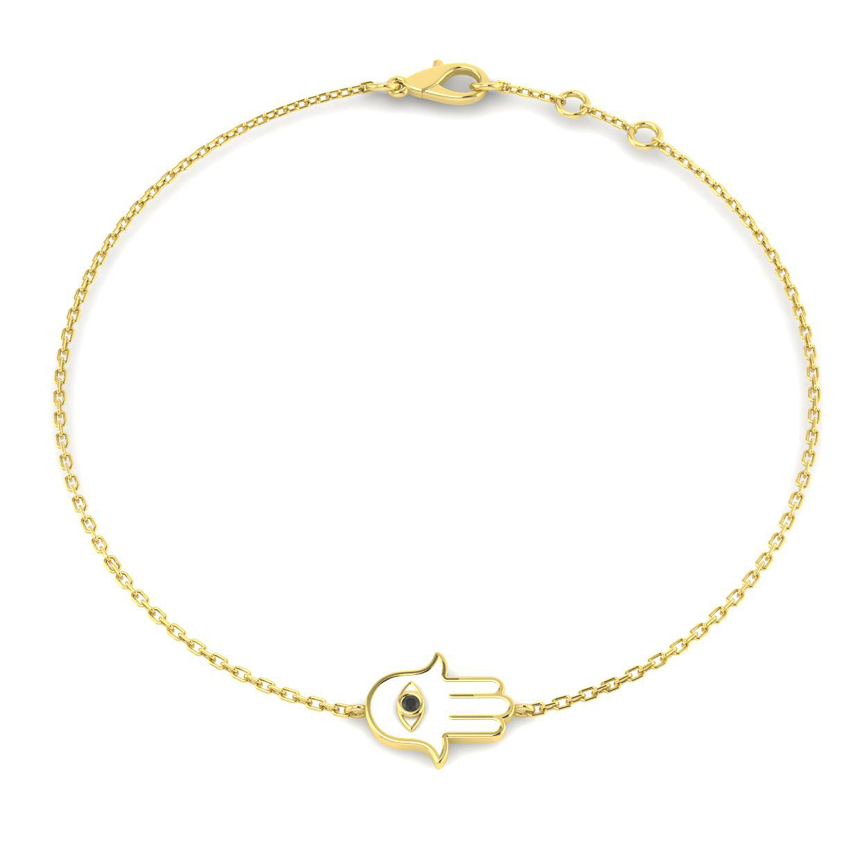 9ct Yellow Gold 0.07ct Black Diamond Bracelet