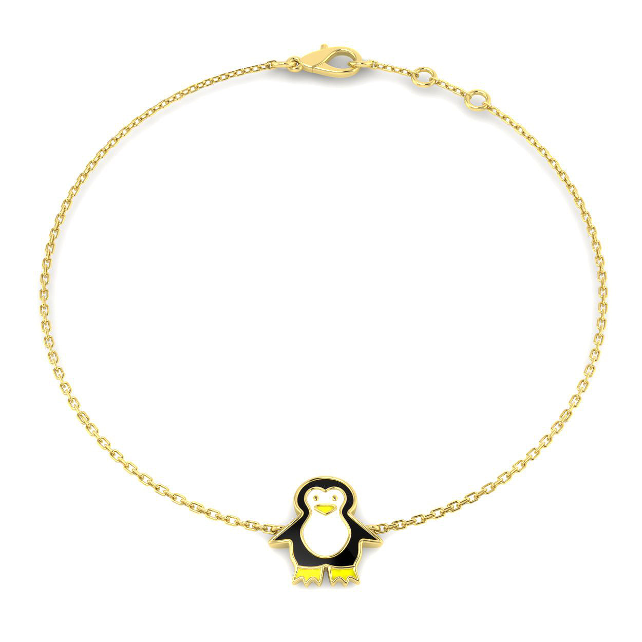 9ct Yellow Gold 0.07ct Enamel Bracelet